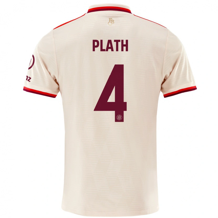 Danxen Hombre Camiseta Max Plath #4 Lino Equipación Tercera 2024/25 La Camisa