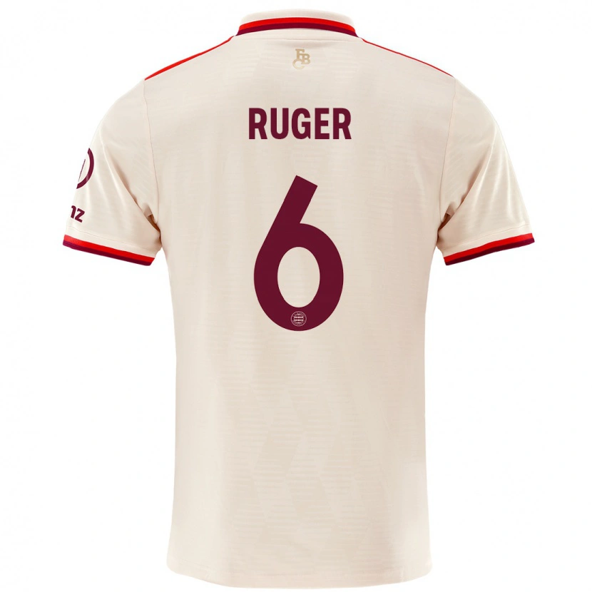 Danxen Hombre Camiseta Kurt Ruger #6 Lino Equipación Tercera 2024/25 La Camisa