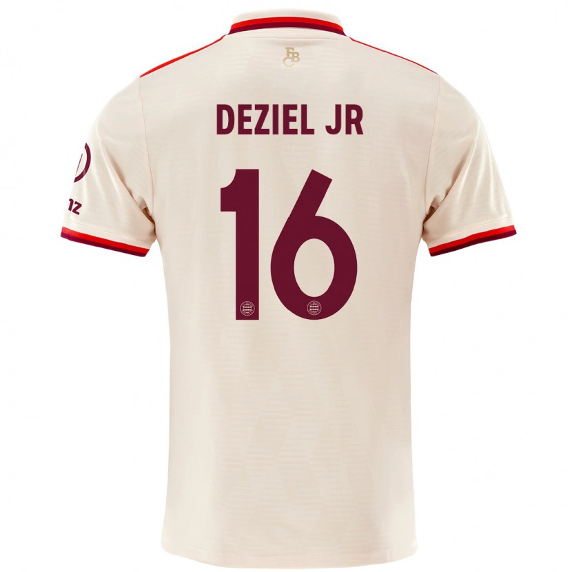 Danxen Hombre Camiseta Robert Deziel Jr #16 Lino Equipación Tercera 2024/25 La Camisa