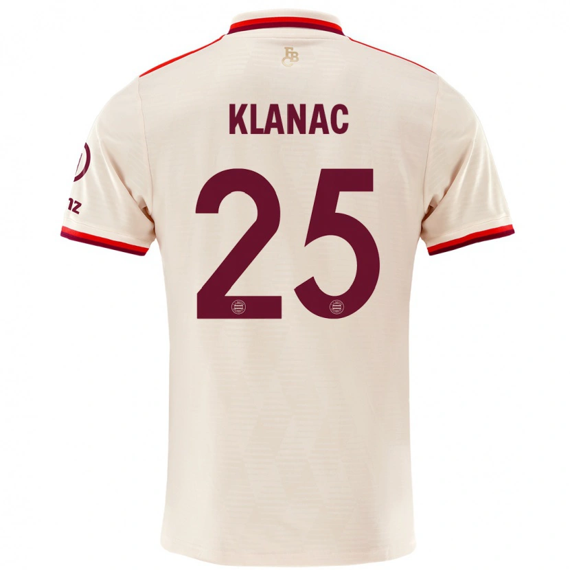 Danxen Hombre Camiseta Luka Klanac #25 Lino Equipación Tercera 2024/25 La Camisa