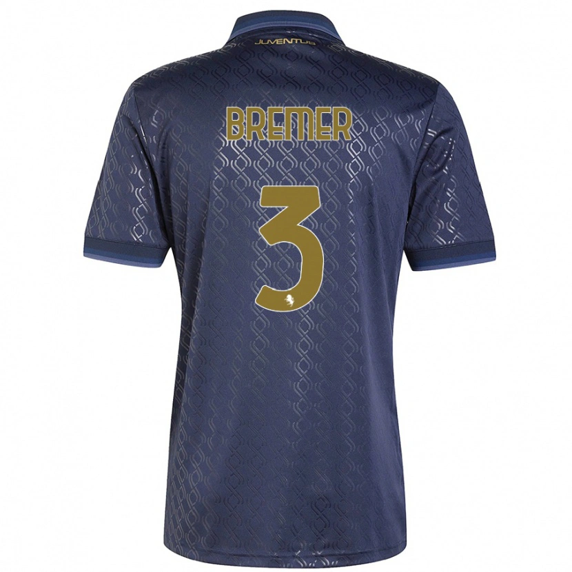 Danxen Hombre Camiseta Bremer #3 Azul Marino Equipación Tercera 2024/25 La Camisa