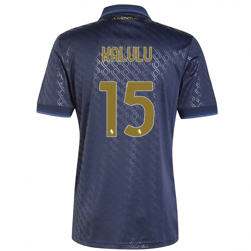 Danxen Hombre Camiseta Pierre Kalulu #15 Azul Marino Equipación Tercera 2024/25 La Camisa