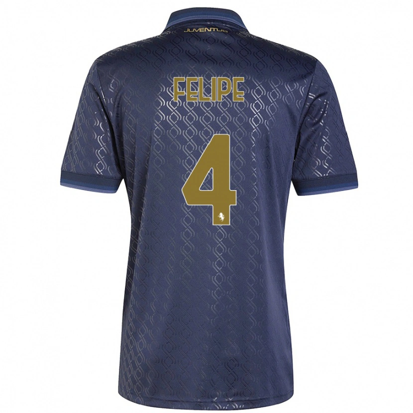 Danxen Hombre Camiseta Pedro Felipe #4 Azul Marino Equipación Tercera 2024/25 La Camisa