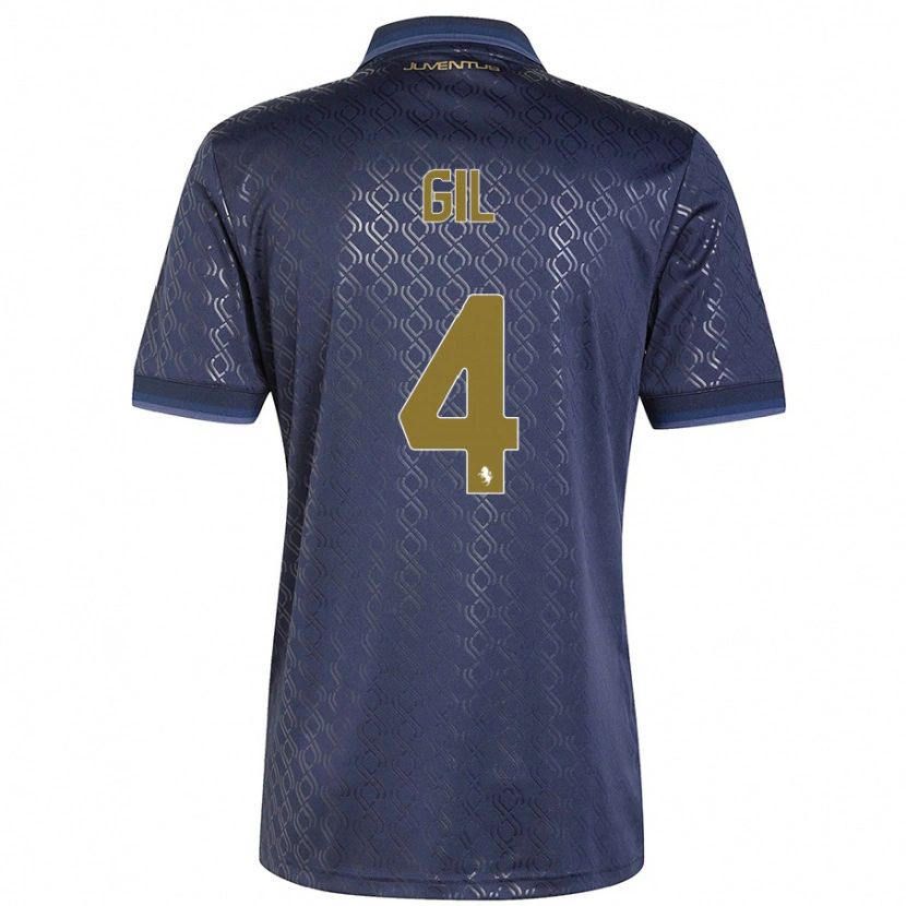 Danxen Hombre Camiseta Javier Gil #4 Azul Marino Equipación Tercera 2024/25 La Camisa