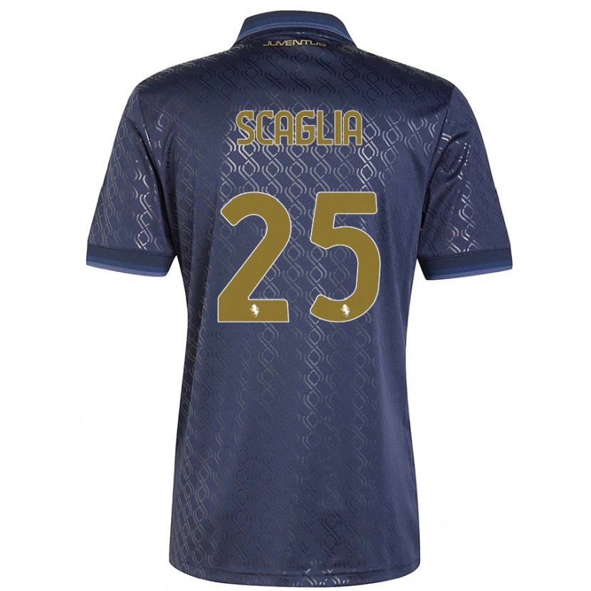 Danxen Hombre Camiseta Simone Scaglia #25 Azul Marino Equipación Tercera 2024/25 La Camisa