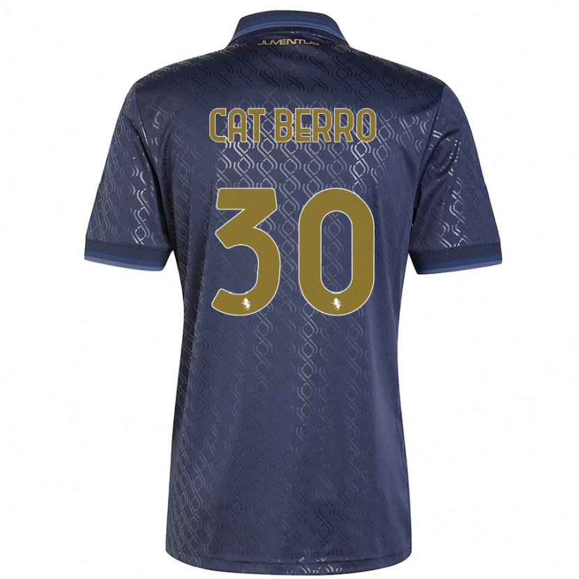 Danxen Hombre Camiseta Simone Cat Berro #30 Azul Marino Equipación Tercera 2024/25 La Camisa