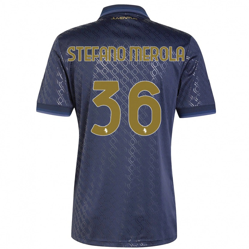 Danxen Hombre Camiseta Antonio Stefano Merola #36 Azul Marino Equipación Tercera 2024/25 La Camisa