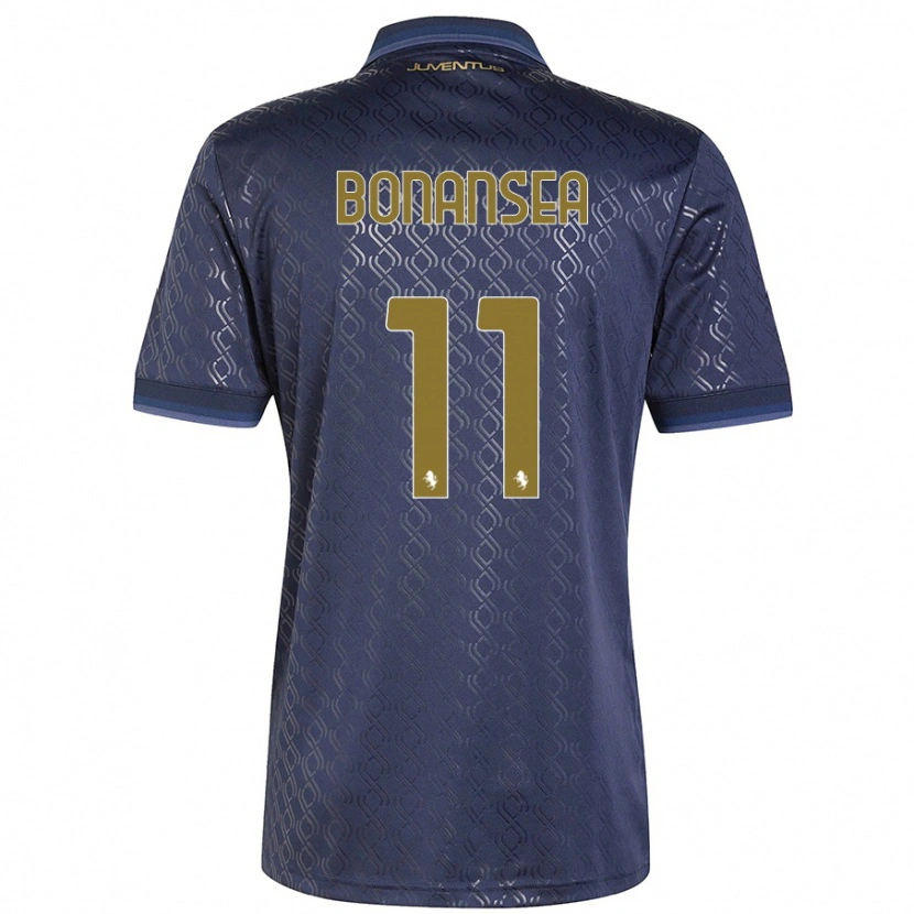 Danxen Hombre Camiseta Barbara Bonansea #11 Azul Marino Equipación Tercera 2024/25 La Camisa