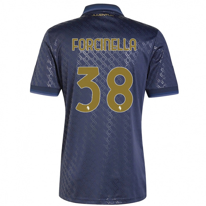 Danxen Hombre Camiseta Camilla Forcinella #38 Azul Marino Equipación Tercera 2024/25 La Camisa