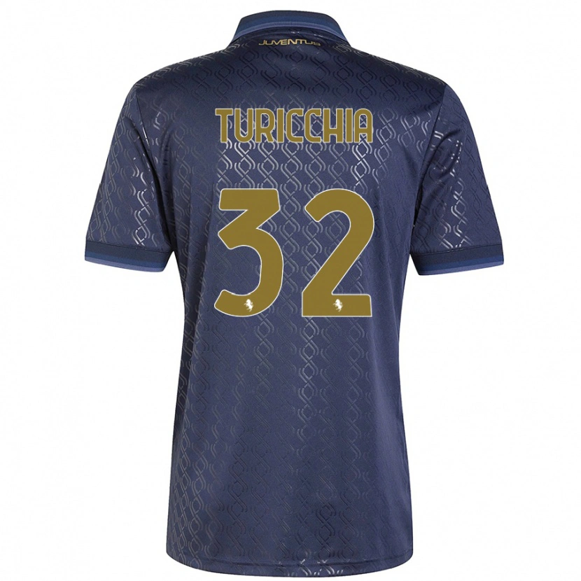 Danxen Hombre Camiseta Riccardo Turicchia #32 Azul Marino Equipación Tercera 2024/25 La Camisa