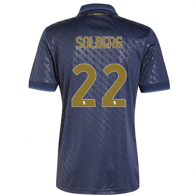 Danxen Hombre Camiseta Elias Solberg #22 Azul Marino Equipación Tercera 2024/25 La Camisa