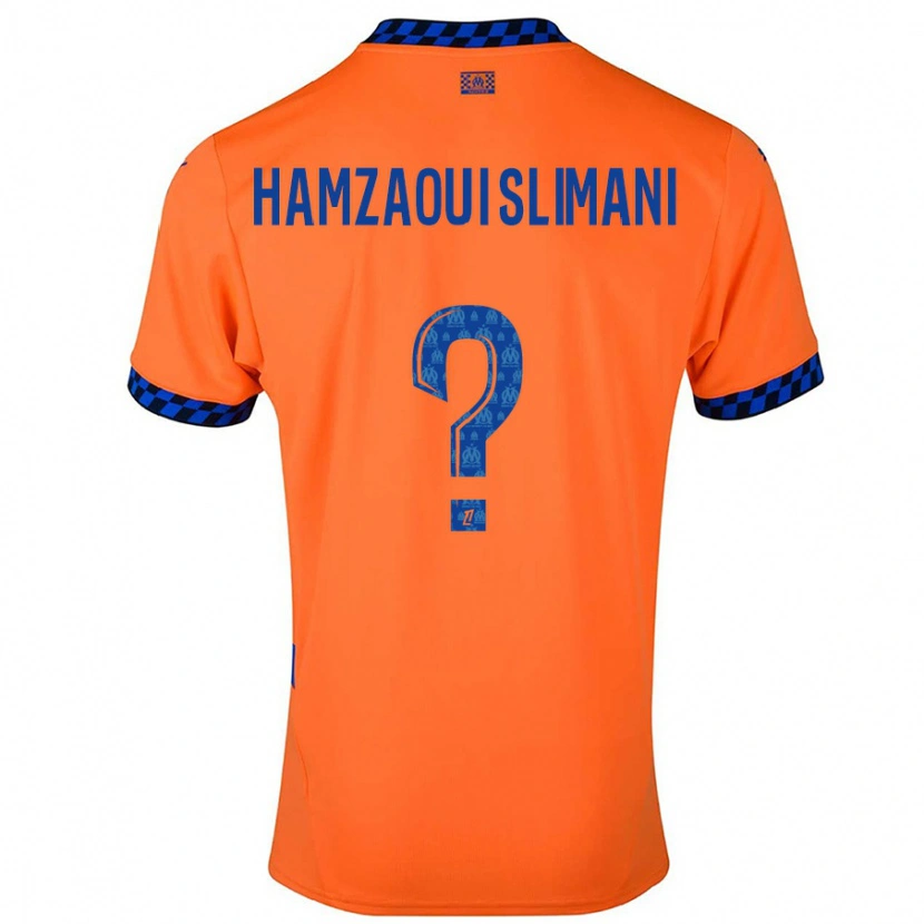 Danxen Hombre Camiseta Hilan Hamzaoui Slimani #0 Naranja Azul Oscuro Equipación Tercera 2024/25 La Camisa