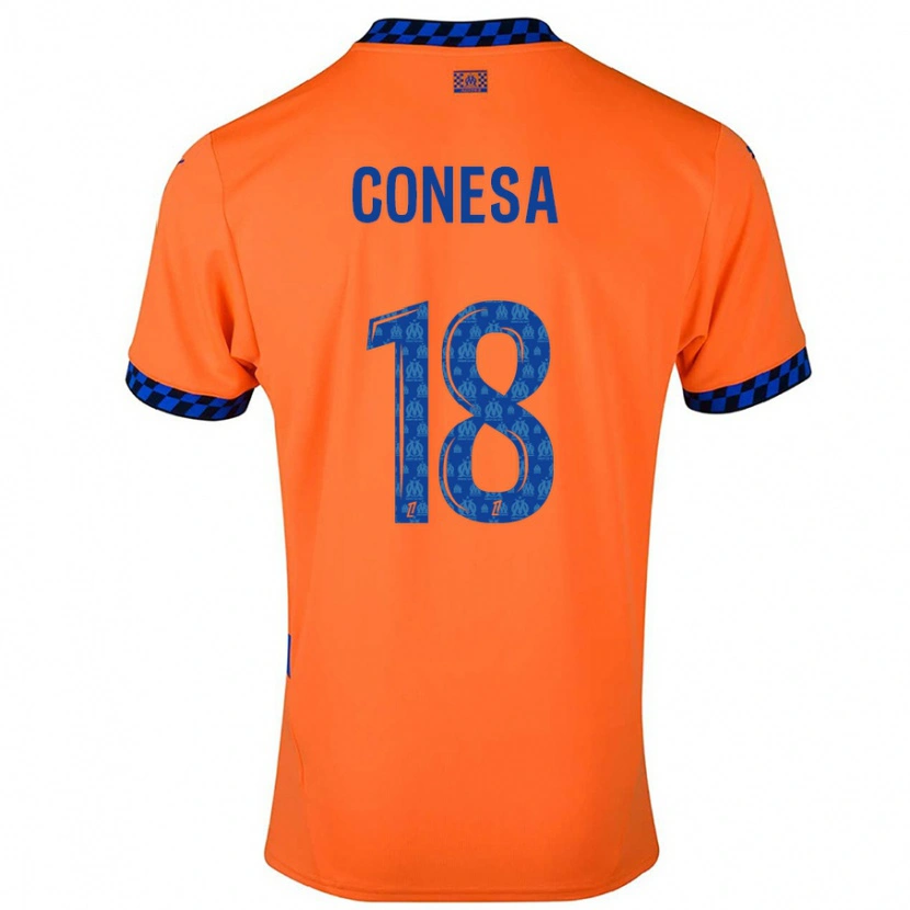 Danxen Hombre Camiseta Anna Conesa #18 Naranja Azul Oscuro Equipación Tercera 2024/25 La Camisa