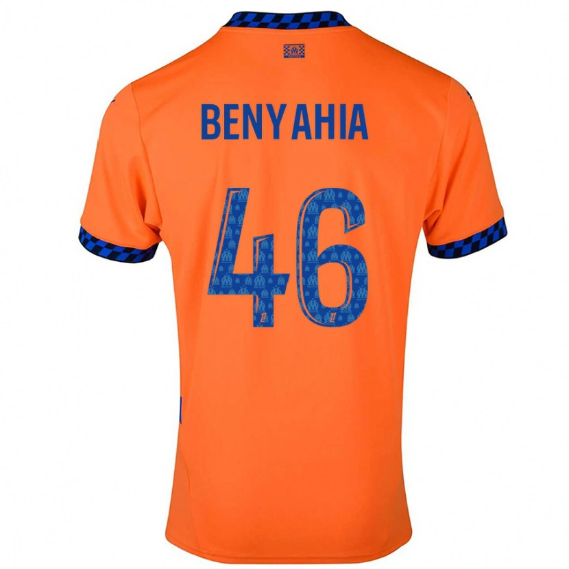 Danxen Hombre Camiseta Aylan Benyahia-Tani #46 Naranja Azul Oscuro Equipación Tercera 2024/25 La Camisa