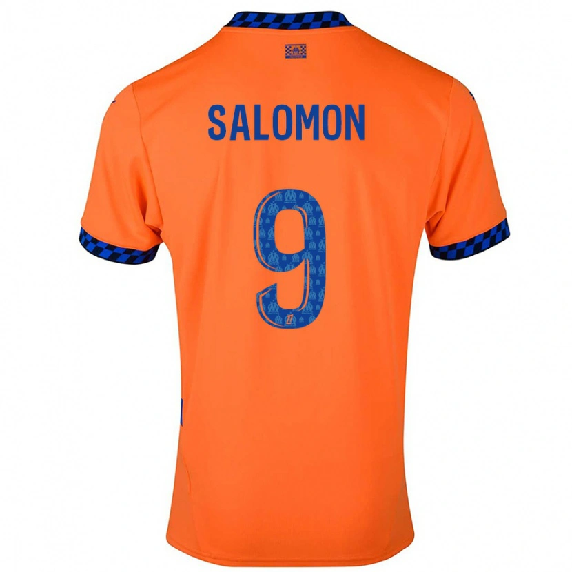 Danxen Hombre Camiseta Maeva Salomon #9 Naranja Azul Oscuro Equipación Tercera 2024/25 La Camisa