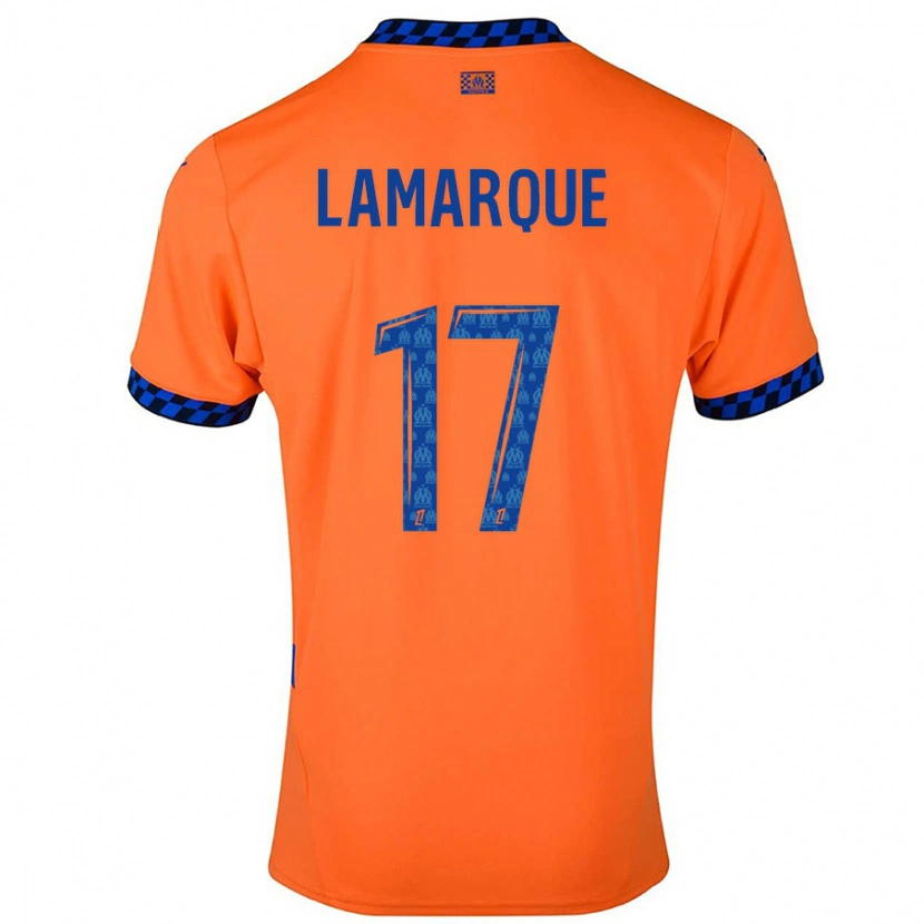Danxen Hombre Camiseta Alais Lamarque #17 Naranja Azul Oscuro Equipación Tercera 2024/25 La Camisa