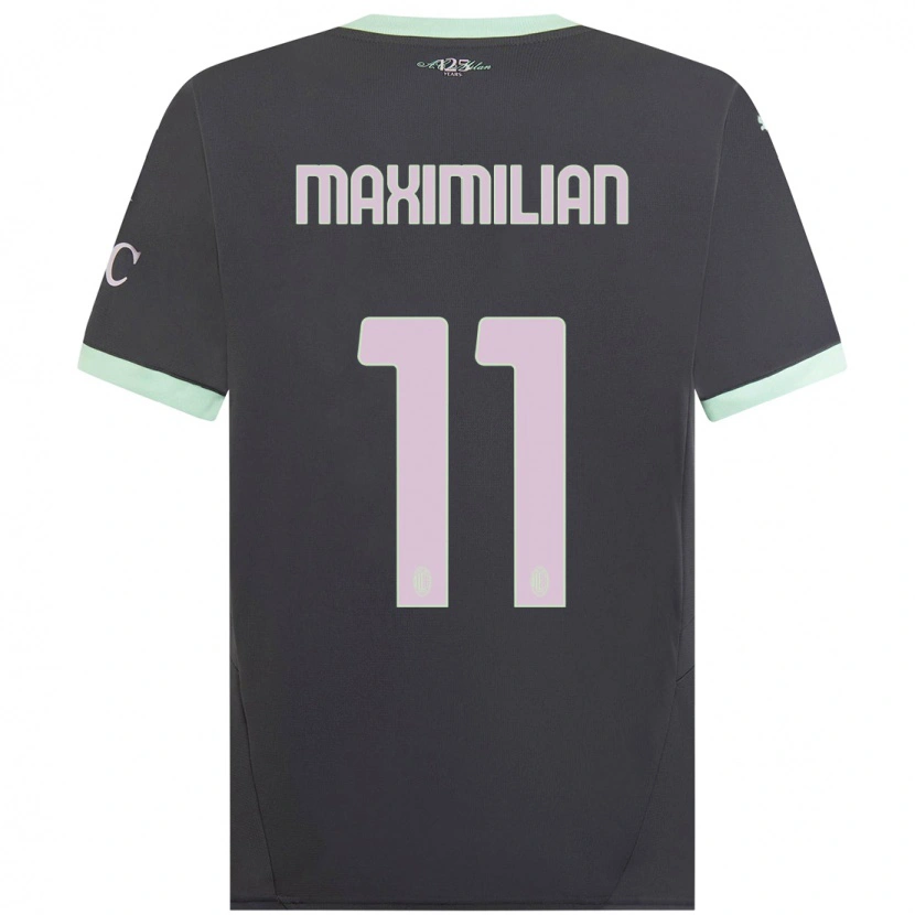 Danxen Hombre Camiseta Maximilian Ibrahimović #11 Gris Equipación Tercera 2024/25 La Camisa