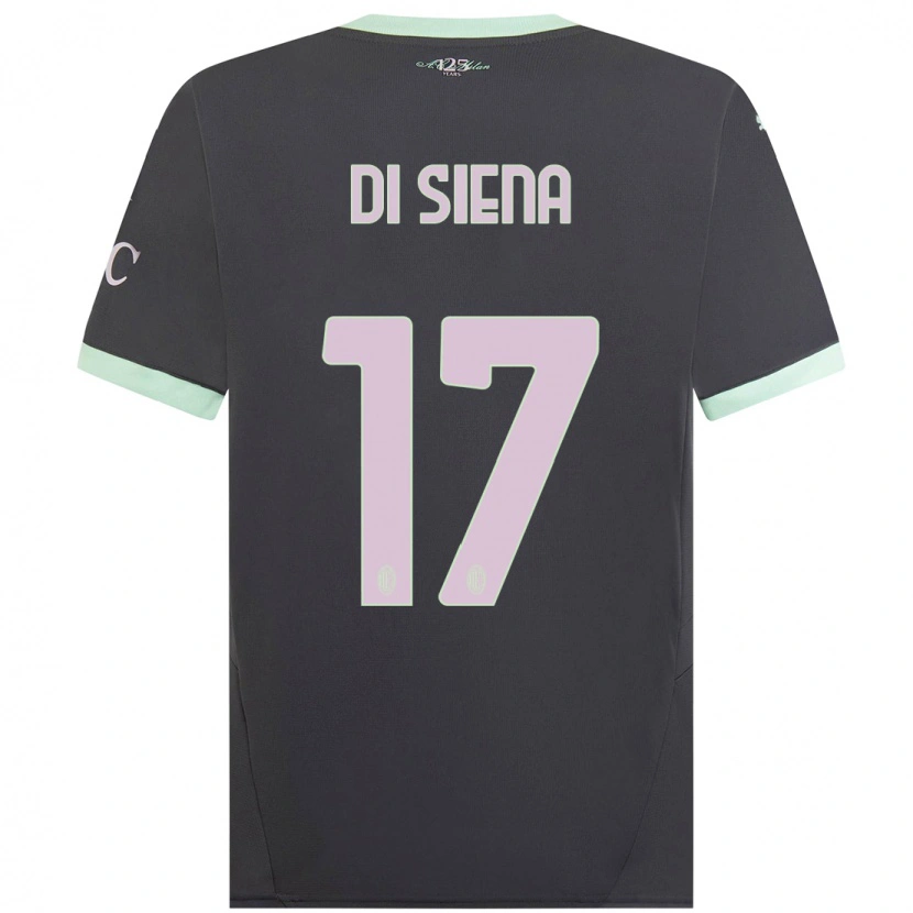 Danxen Hombre Camiseta Andrea Di Siena #17 Gris Equipación Tercera 2024/25 La Camisa