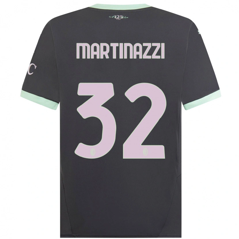 Danxen Hombre Camiseta Luca Martinazzi #32 Gris Equipación Tercera 2024/25 La Camisa