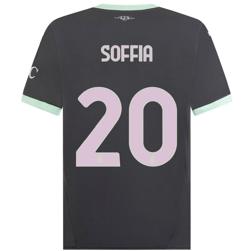 Danxen Hombre Camiseta Angelica Soffia #20 Gris Equipación Tercera 2024/25 La Camisa
