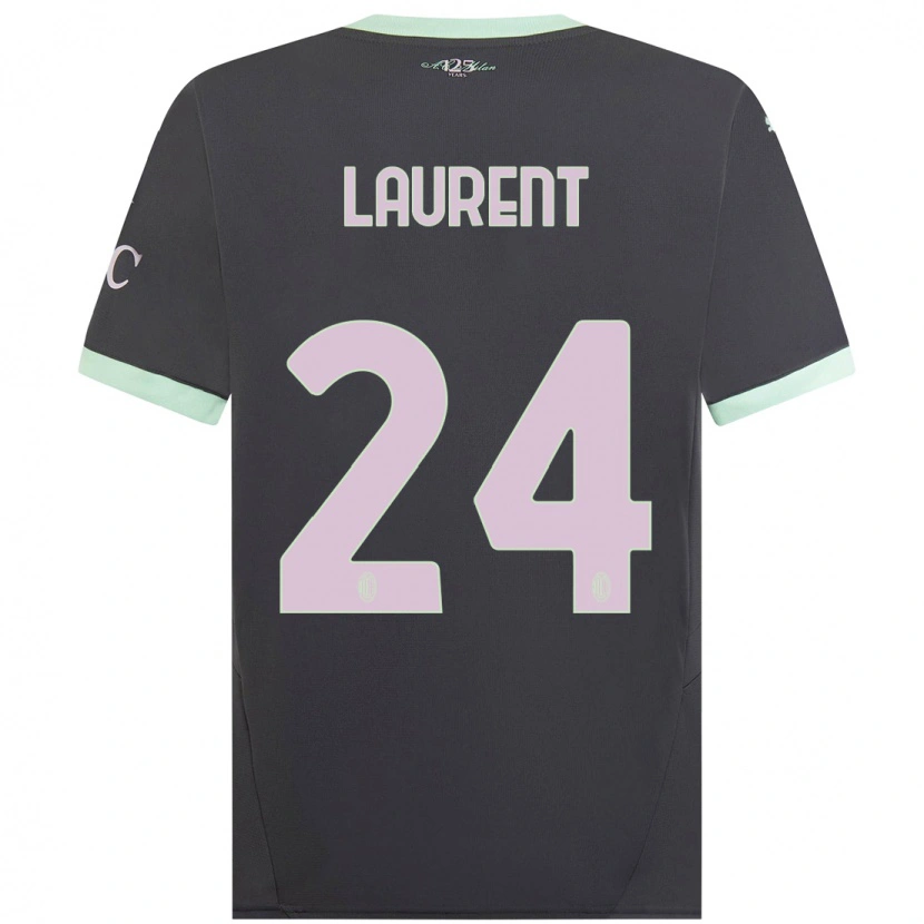 Danxen Hombre Camiseta Emelyne Laurent #24 Gris Equipación Tercera 2024/25 La Camisa