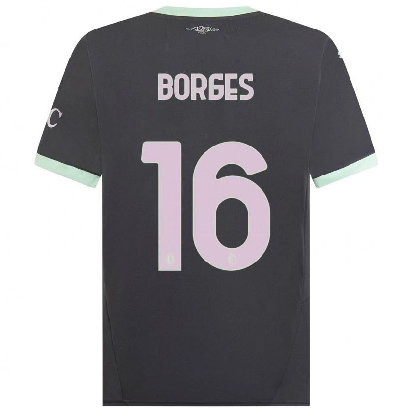 Danxen Hombre Camiseta Lenny Borges #16 Gris Equipación Tercera 2024/25 La Camisa
