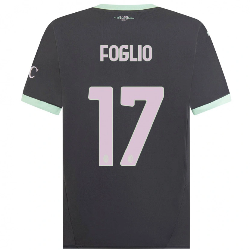 Danxen Hombre Camiseta Christian Foglio #17 Gris Equipación Tercera 2024/25 La Camisa