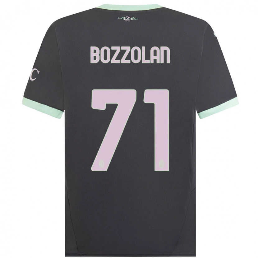 Danxen Hombre Camiseta Andrea Bozzolan #71 Gris Equipación Tercera 2024/25 La Camisa
