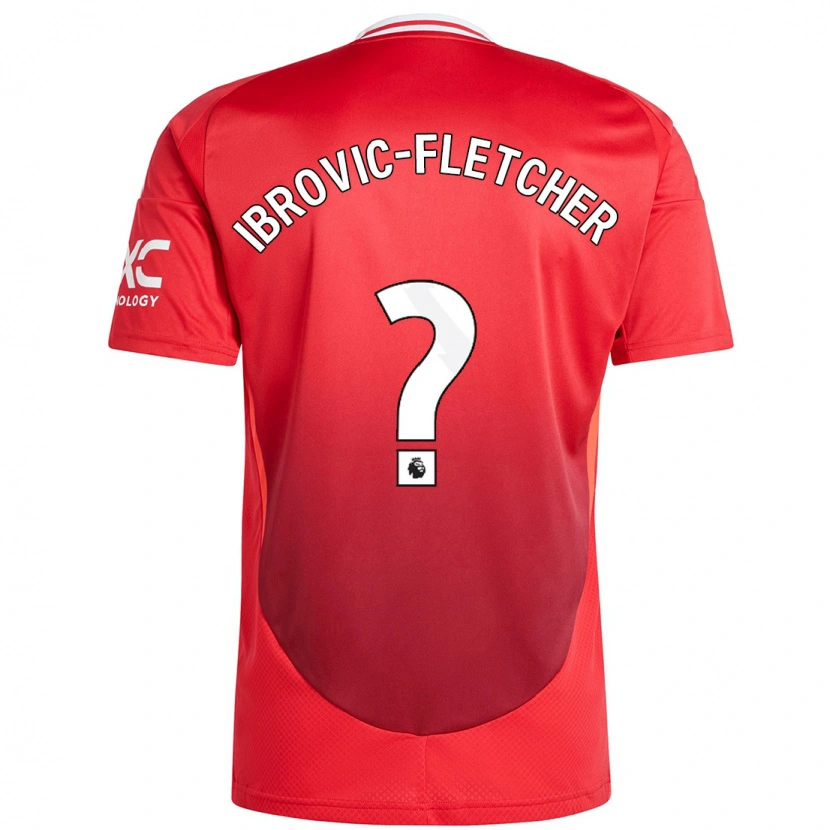 Danxen Mujer Camiseta Edward Ibrovic-Fletcher #0 Rojo Brillante 1ª Equipación 2024/25 La Camisa