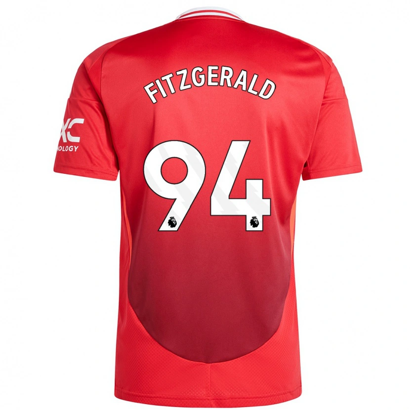 Danxen Mujer Camiseta Jayce Fitzgerald #94 Rojo Brillante 1ª Equipación 2024/25 La Camisa