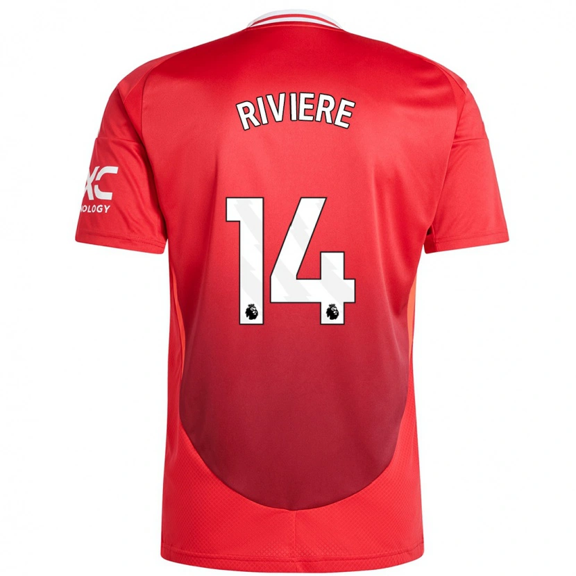 Danxen Mujer Camiseta Jayde Riviere #14 Rojo Brillante 1ª Equipación 2024/25 La Camisa