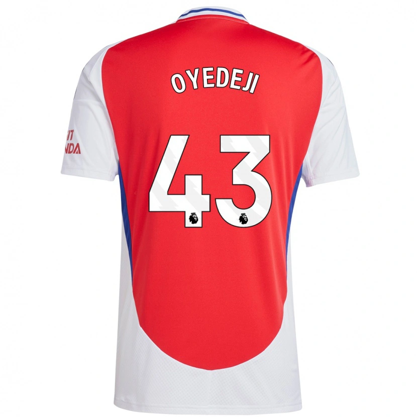 Danxen Mujer Camiseta Nathan Butler Oyedeji #43 Rojo Blanco 1ª Equipación 2024/25 La Camisa