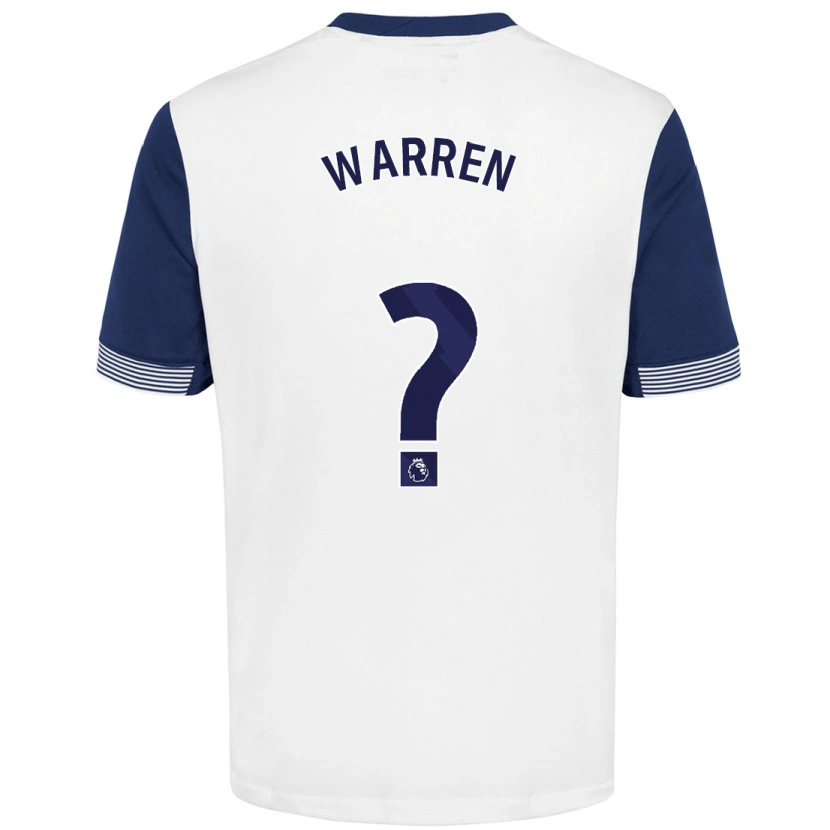 Danxen Mujer Camiseta Charlie Warren #0 Blanco Azul 1ª Equipación 2024/25 La Camisa