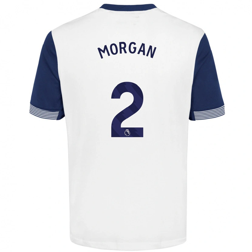 Danxen Mujer Camiseta Esther Morgan #2 Blanco Azul 1ª Equipación 2024/25 La Camisa