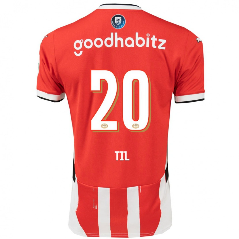 Danxen Mujer Camiseta Guus Til #20 Rojo Blanco 1ª Equipación 2024/25 La Camisa