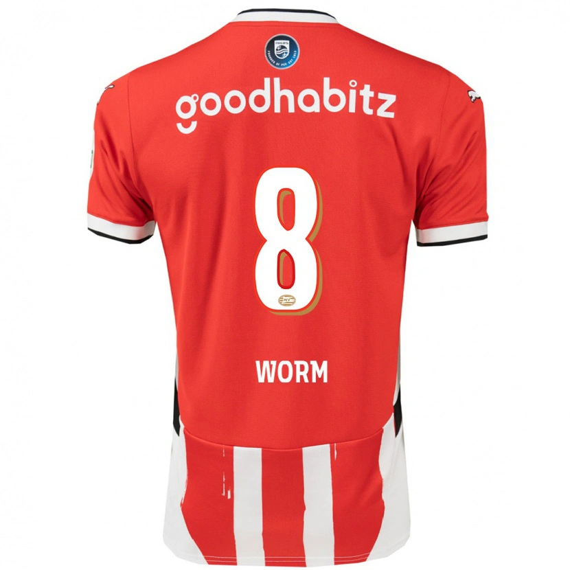 Danxen Mujer Camiseta Siri Worm #8 Rojo Blanco 1ª Equipación 2024/25 La Camisa