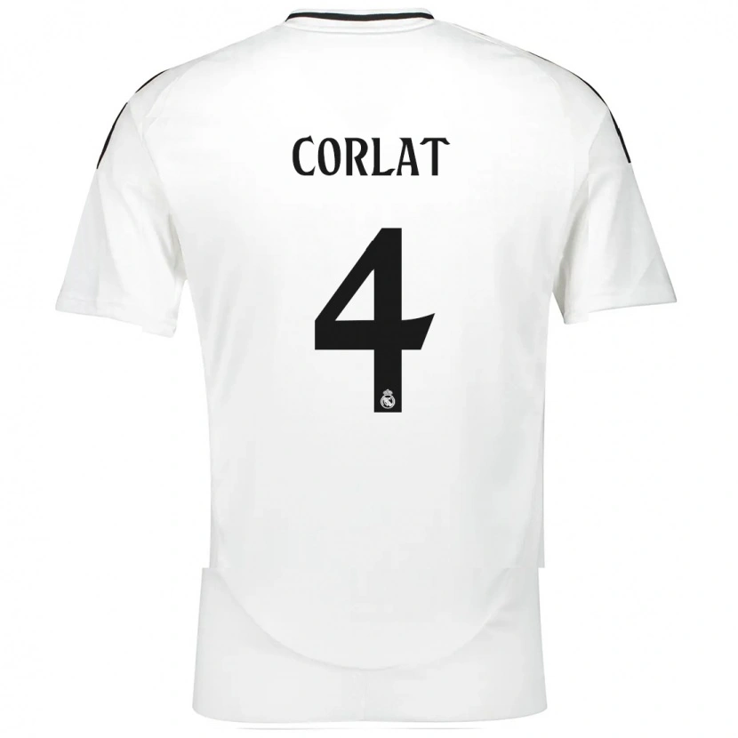 Danxen Mujer Camiseta Edu Corlat #4 Blanco 1ª Equipación 2024/25 La Camisa