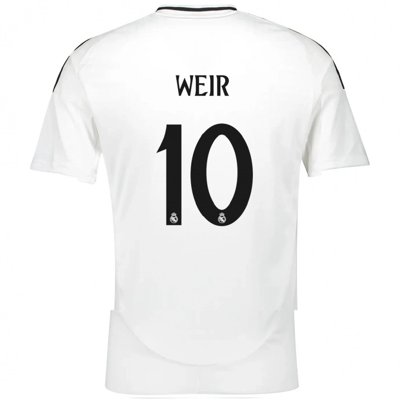 Danxen Mujer Camiseta Caroline Weir #10 Blanco 1ª Equipación 2024/25 La Camisa