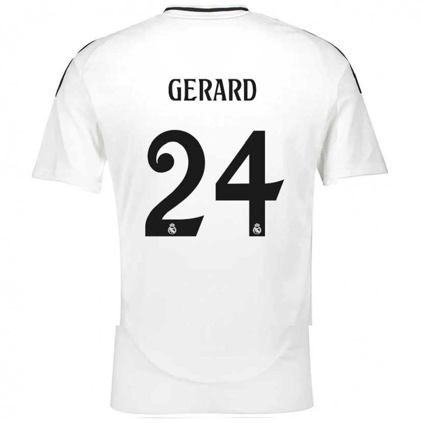 Danxen Mujer Camiseta Meline Gerard #24 Blanco 1ª Equipación 2024/25 La Camisa