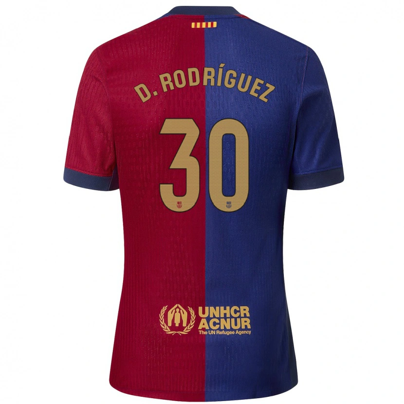 Danxen Mujer Camiseta Dani Rodríguez #30 Azul Rojo 1ª Equipación 2024/25 La Camisa
