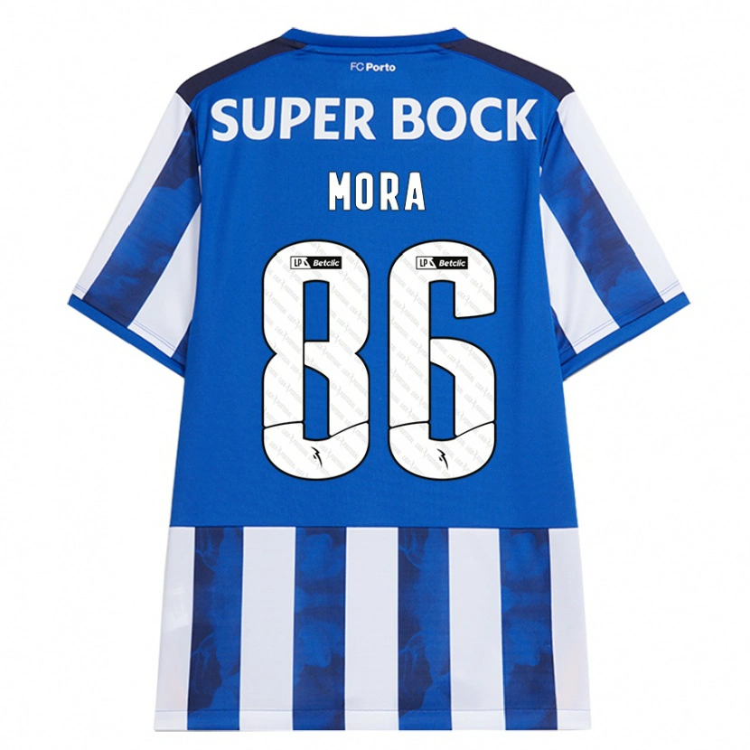 Danxen Mujer Camiseta Rodrigo Mora #86 Azul Blanco 1ª Equipación 2024/25 La Camisa