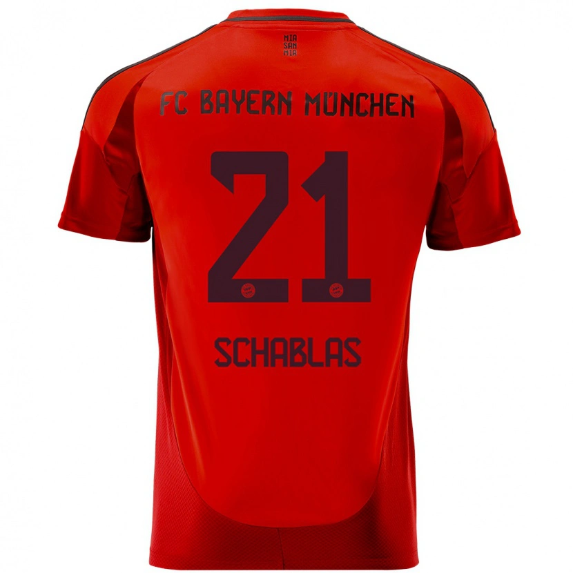 Danxen Mujer Camiseta Matteo Schablas #21 Rojo 1ª Equipación 2024/25 La Camisa