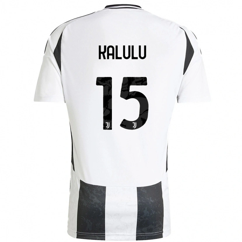 Danxen Mujer Camiseta Pierre Kalulu #15 Blanco Negro 1ª Equipación 2024/25 La Camisa