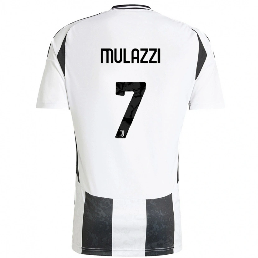 Danxen Mujer Camiseta Gabriele Mulazzi #7 Blanco Negro 1ª Equipación 2024/25 La Camisa