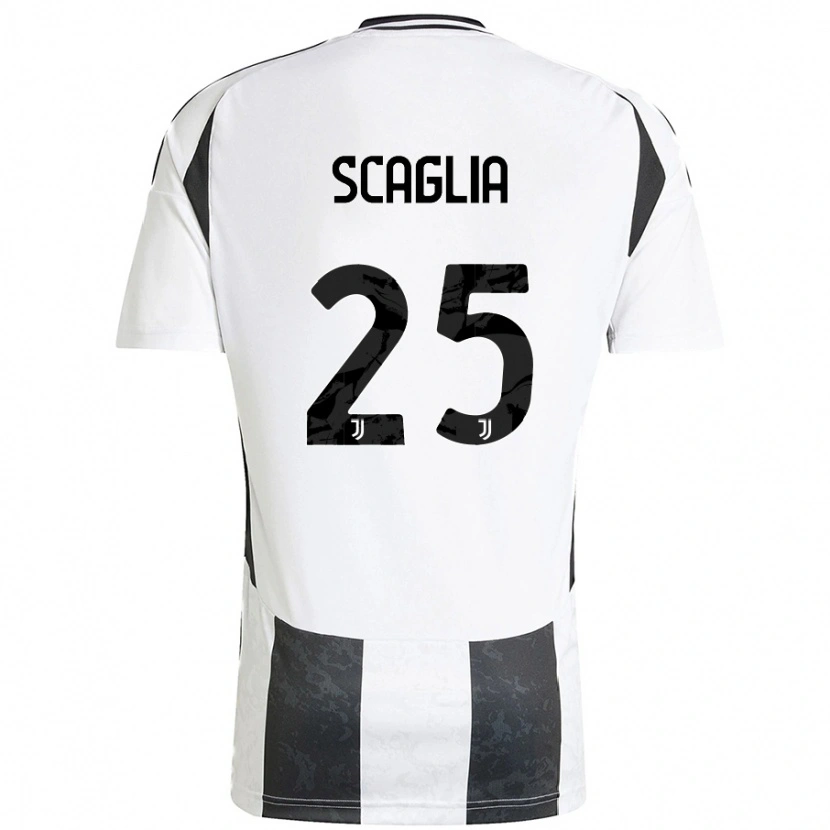 Danxen Mujer Camiseta Simone Scaglia #25 Blanco Negro 1ª Equipación 2024/25 La Camisa