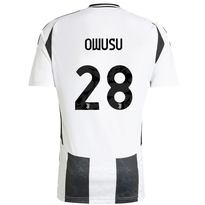 Danxen Mujer Camiseta Augusto Owusu #28 Blanco Negro 1ª Equipación 2024/25 La Camisa