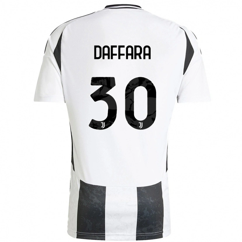 Danxen Mujer Camiseta Giovanni Daffara #30 Blanco Negro 1ª Equipación 2024/25 La Camisa