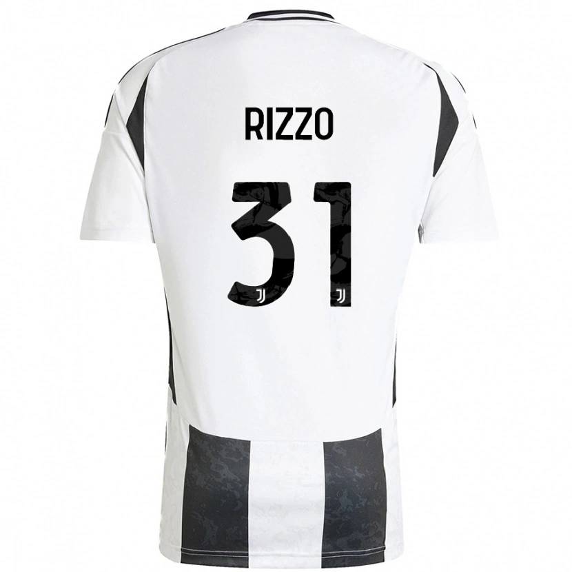 Danxen Mujer Camiseta Niccolò Rizzo #31 Blanco Negro 1ª Equipación 2024/25 La Camisa