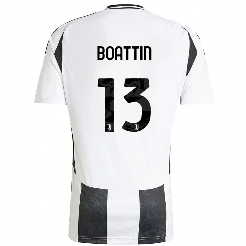 Danxen Mujer Camiseta Lisa Boattin #13 Blanco Negro 1ª Equipación 2024/25 La Camisa