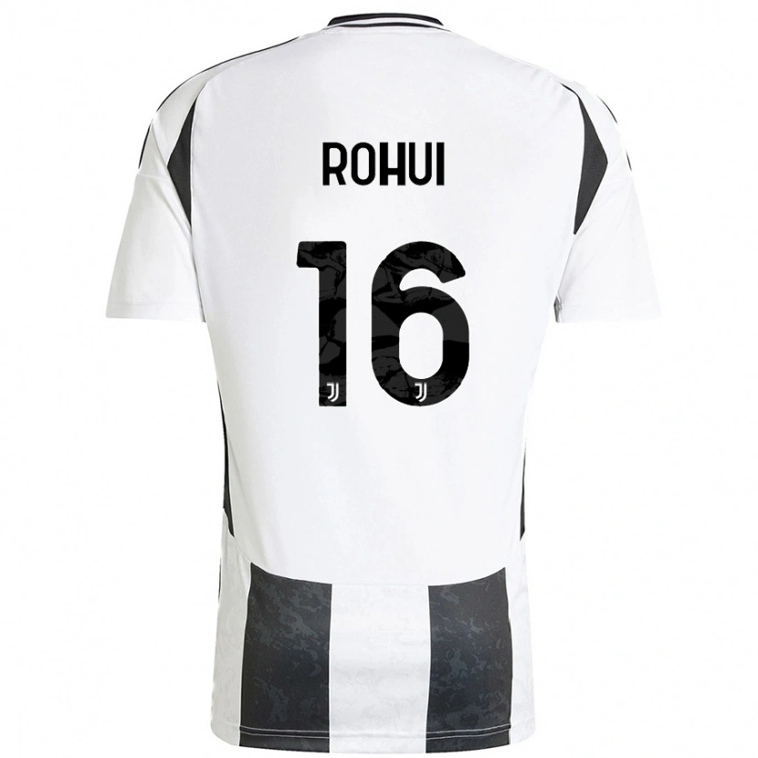 Danxen Mujer Camiseta Jonas Rohui #16 Blanco Negro 1ª Equipación 2024/25 La Camisa